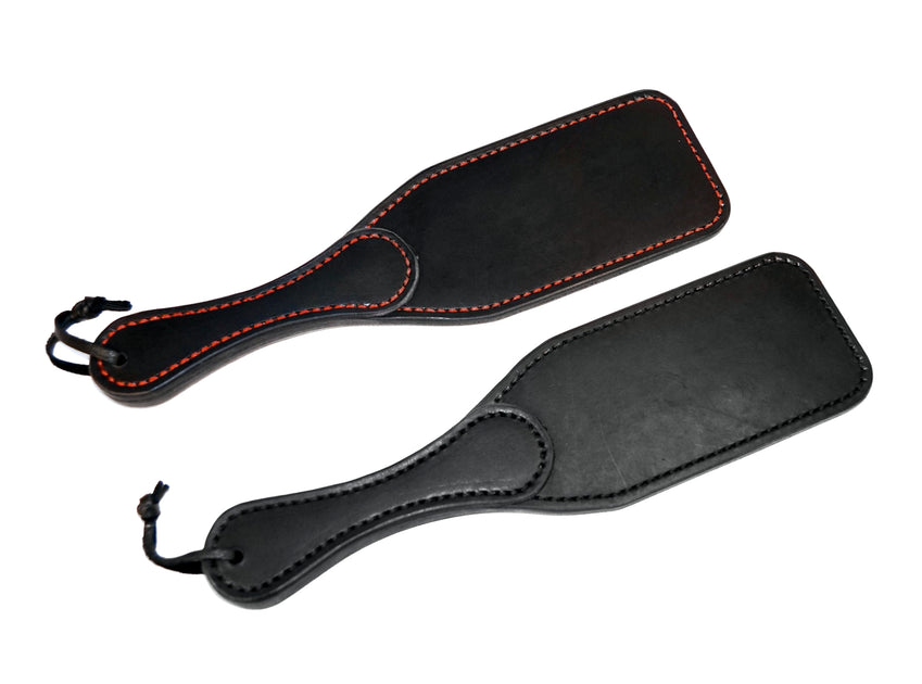 Leather BDSM Paddle - Premium Double Layed Leather and Walnut Wood