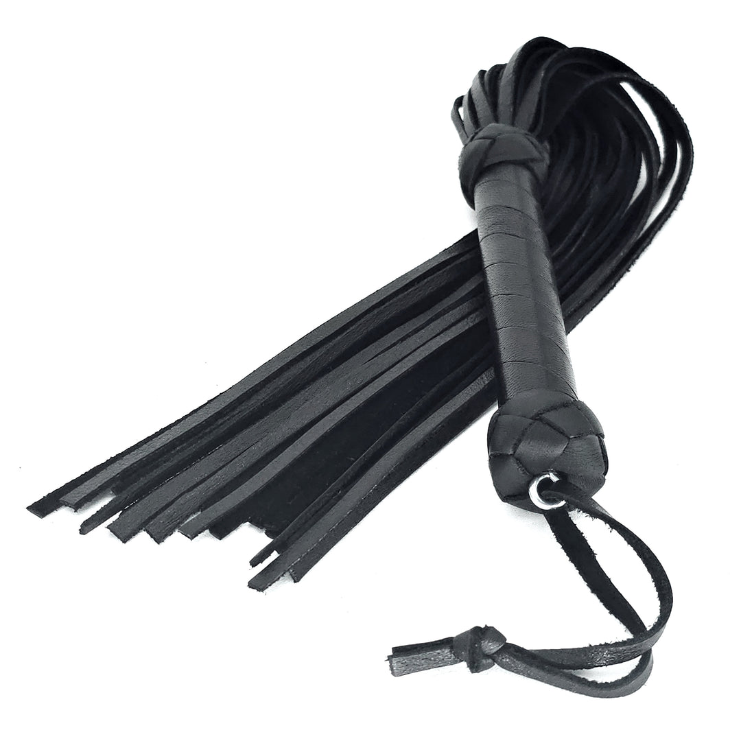 Mini Flogger<br>Black Leather Tails