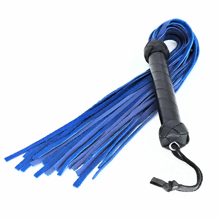 Mini Flogger<br>Blue Leather Tails
