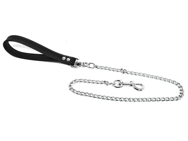 Chain Leash for Submissive Collar in Black