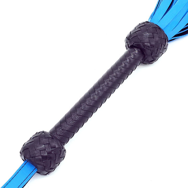Mop Flogger<br>Italian Leather Tails<br>Black Handle