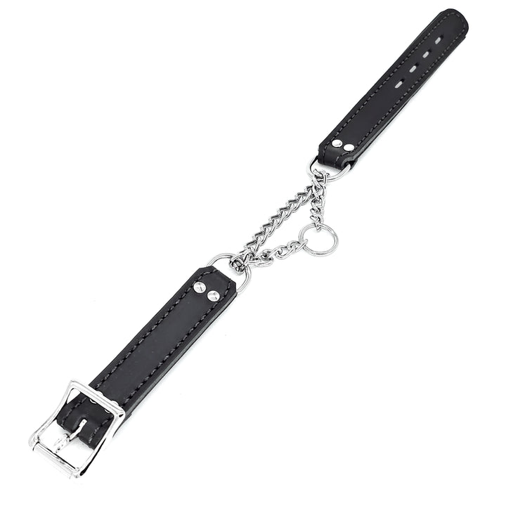 Leather Martingale Collar<br>Black