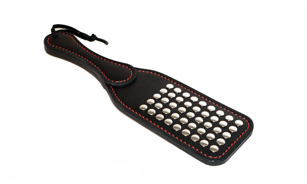 12 Leather Paddle with Metal Rivets - Heavy Thuddy BDSM Paddle – 6Whips
