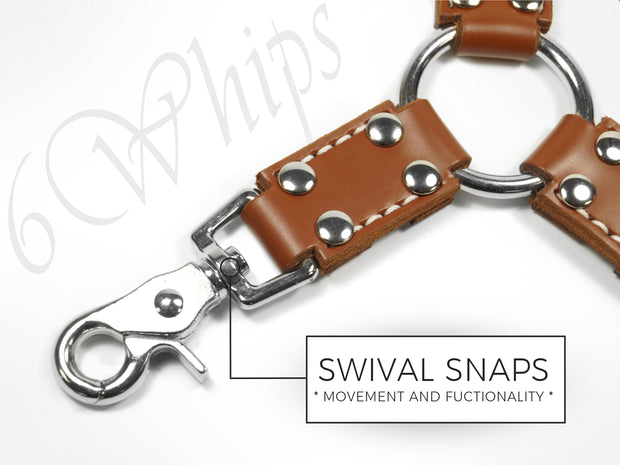 Kink BDSM Leather Play Gear Attachments Swivel Snaps