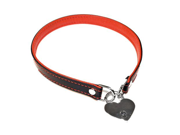 Lined Heart Locking Day Collar - BDSM Accessories
