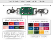 Short Leather Connection Lead Harness Attachments